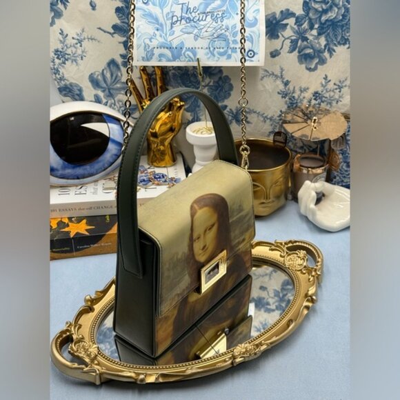🆕 A. CLOUD x LOUVRE MUSEUM 🧿 NWT "Mona Lisa" DaVinci Handbag Chain Crossbody - Picture 12 of 16